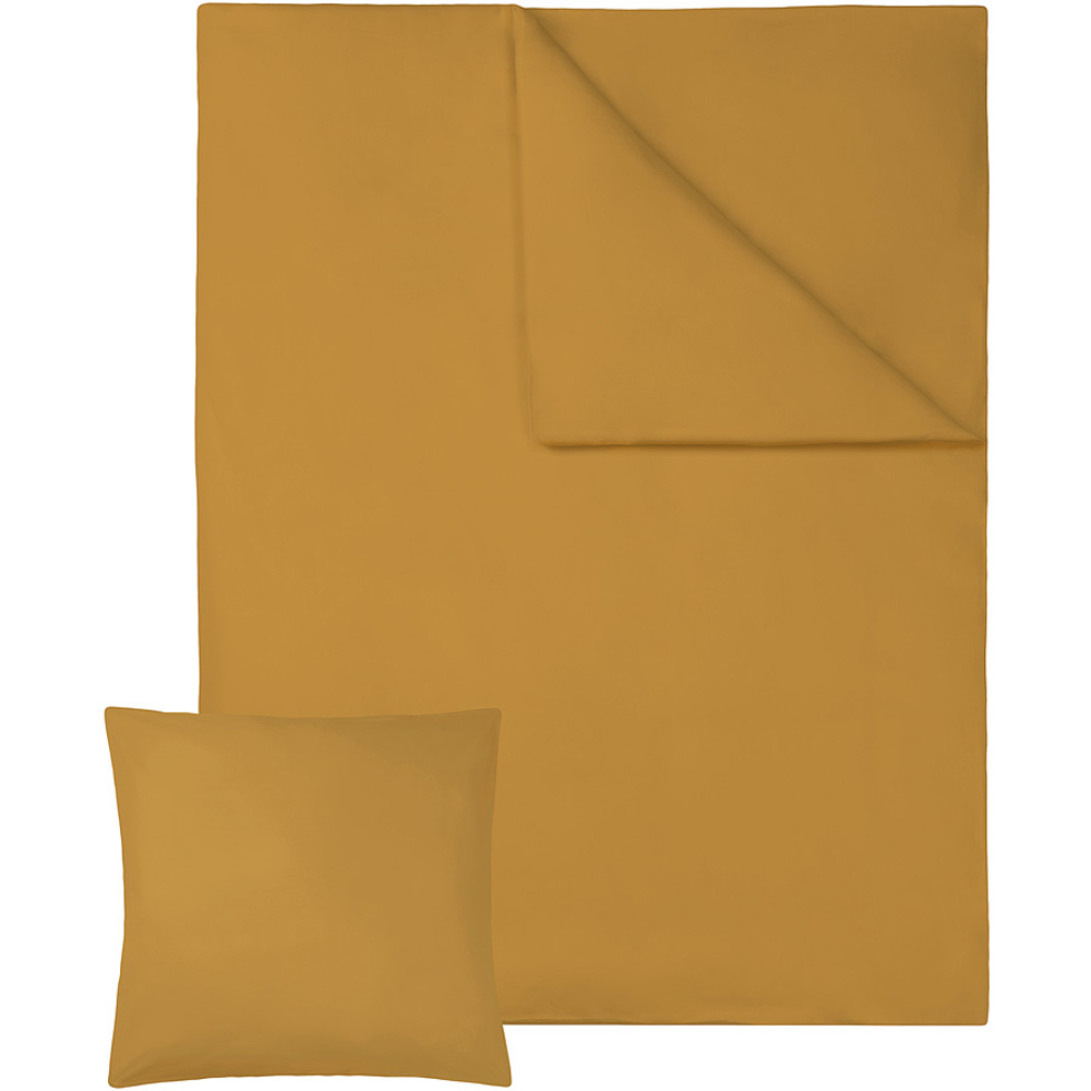 tectake Double Brown Cotton Duvet Cover Set Image 2