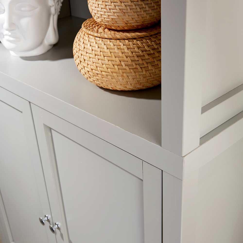 Home Source Avon 3 Tier 2 Door Grey Bookcase Image 6