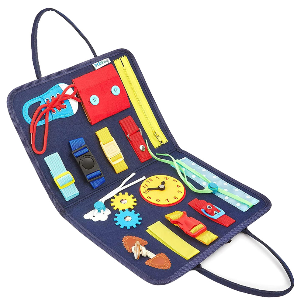 Dyzi Montessori Sensory Learning Busy Board Activity Toy Image 1