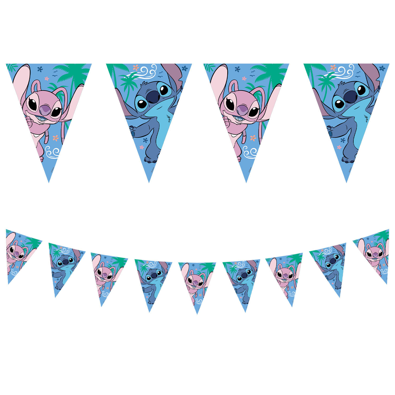 Disney Stitch Paper Flag Banner Image 1