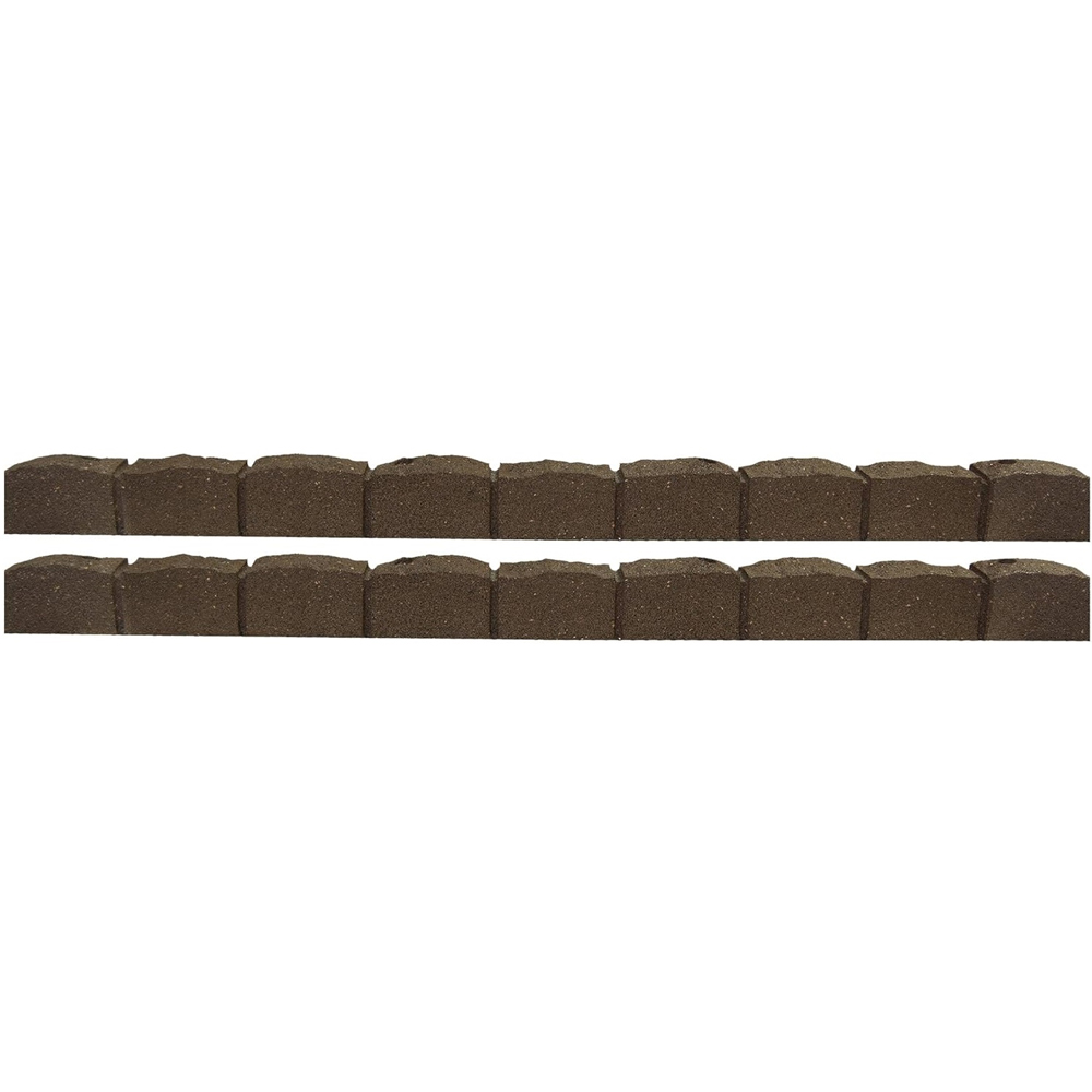 Primeur 120cm Roman Earth Stone Border Lawn Edging 2 Pack Image 1