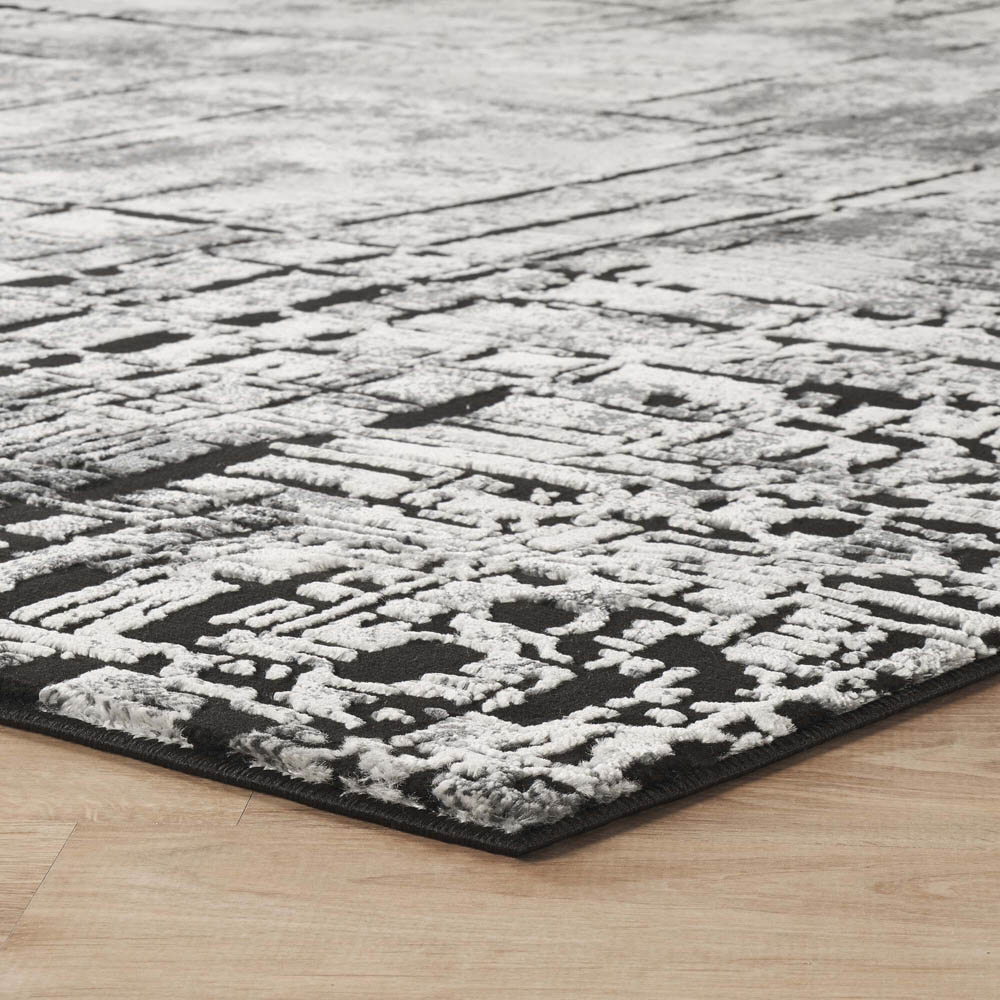Desire Rugs Belgravia Metallic Sheen Nexus Design Grey Rug 120 x 170cm Image 3