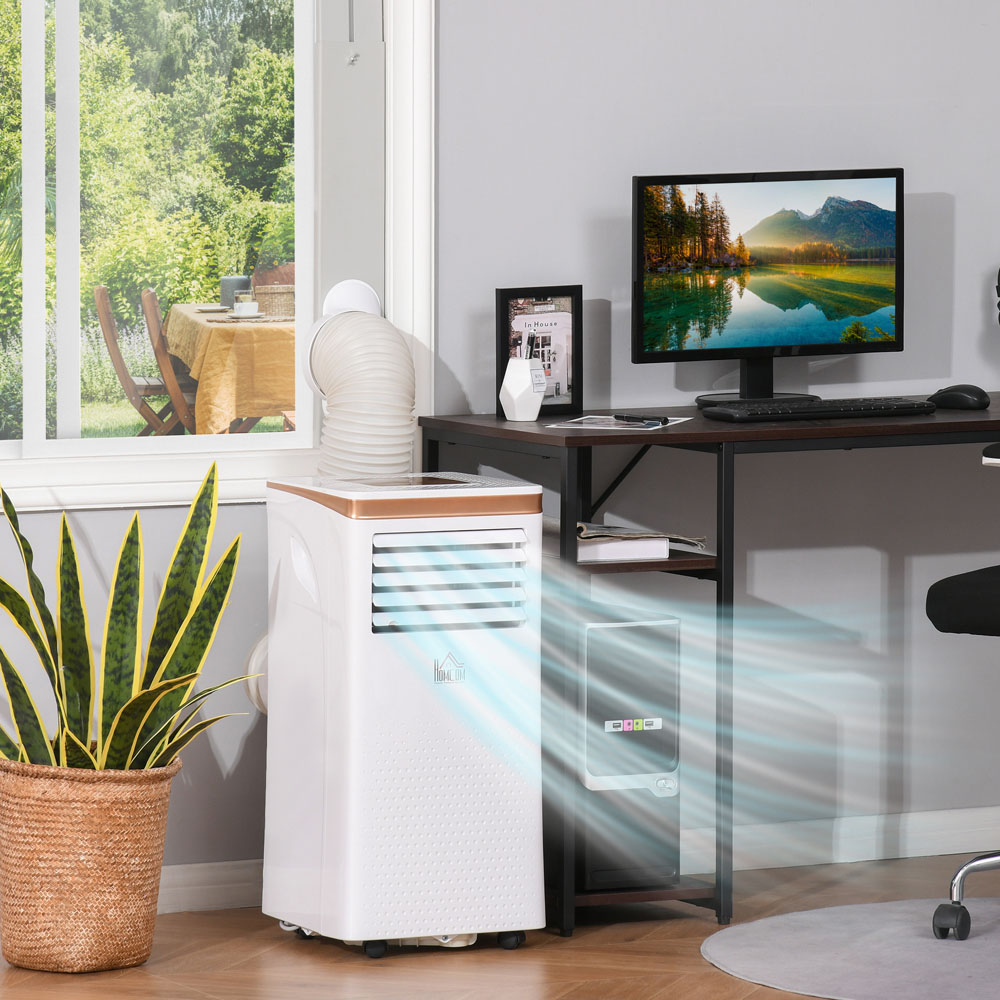 HOMCOM White and Rose Gold 4 in 1 Air Conditioner Image 2