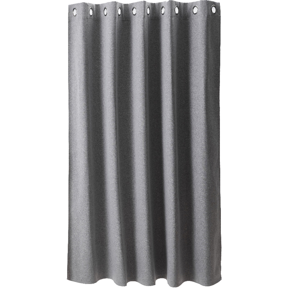 Living and Home Solid Grey Blackout Chenille Curtains 168 x 183cm Image 2