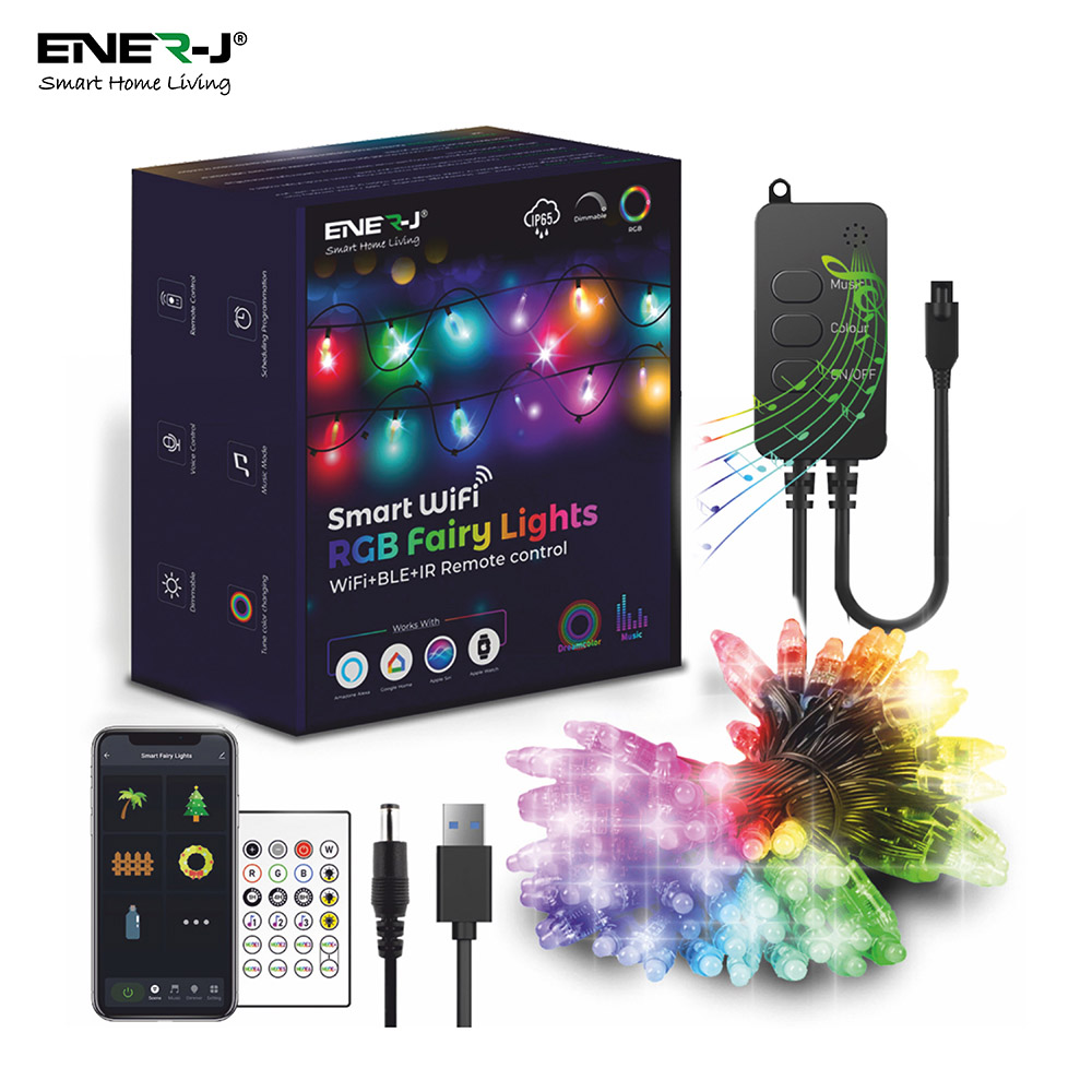 ENER-J Smart Wi-Fi RGB Mini LED String Fairy Lights 5m Image 8