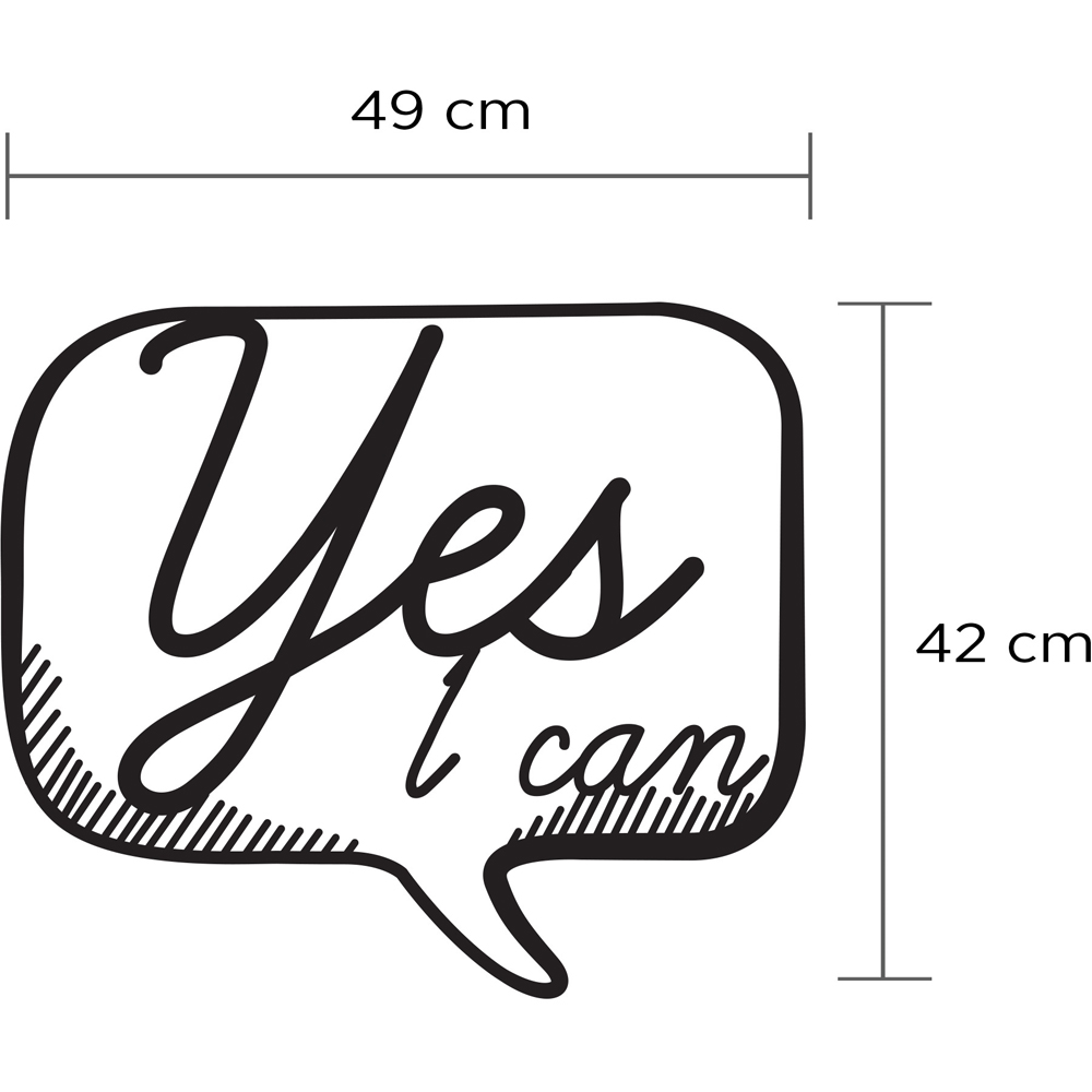 Decortie Black Metal Yes I Can Wall Art No 20 Image 4