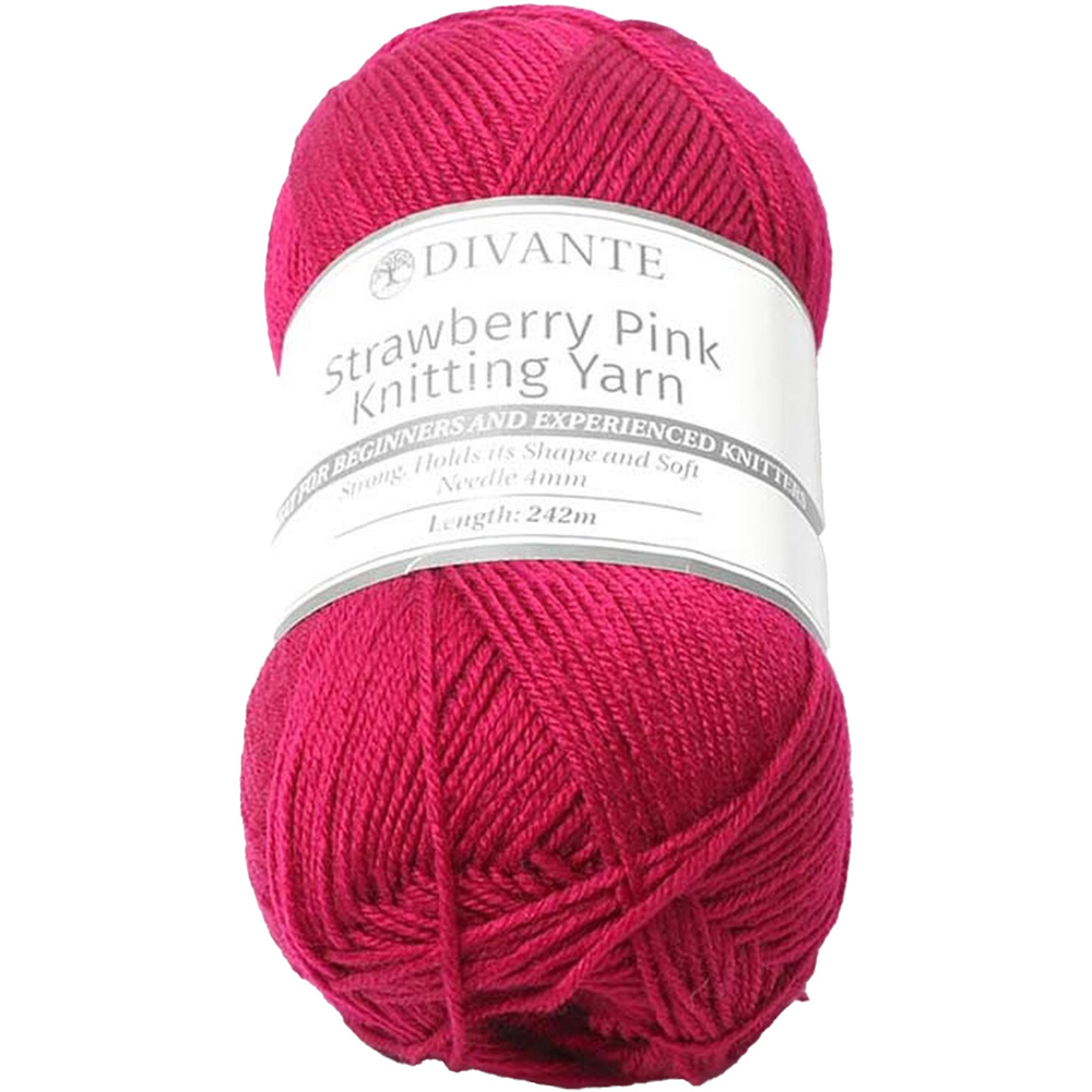 Divante Strawberry Pink Basic Knitting Yarn 242m Image