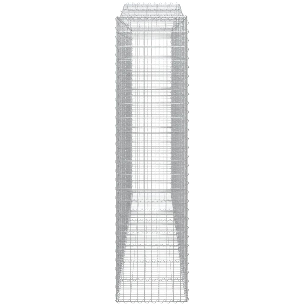 vidaXL Silver Galvanised Iron Arched Gabion Basket 400 x 50 x 200/220cm 7 Pack Image 3