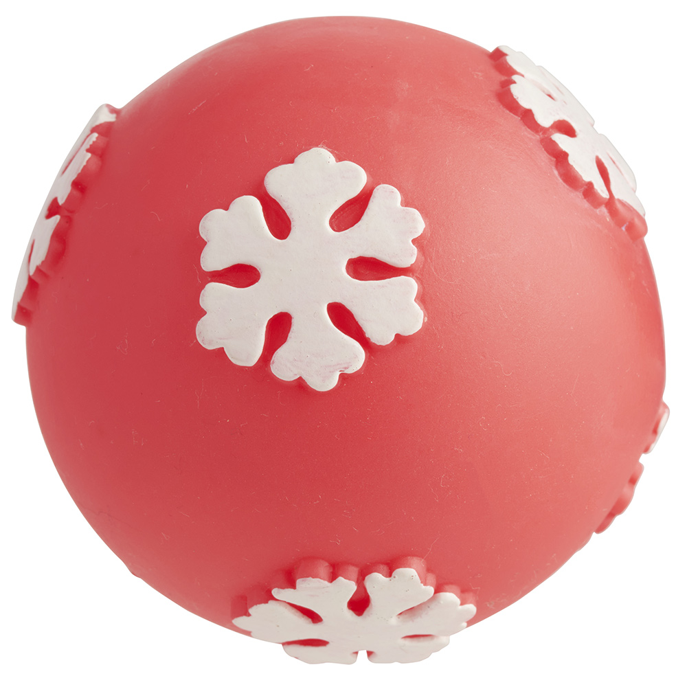 Single Wilko Christmas Ball Mix Dog Toy in Assorted styles Image 6