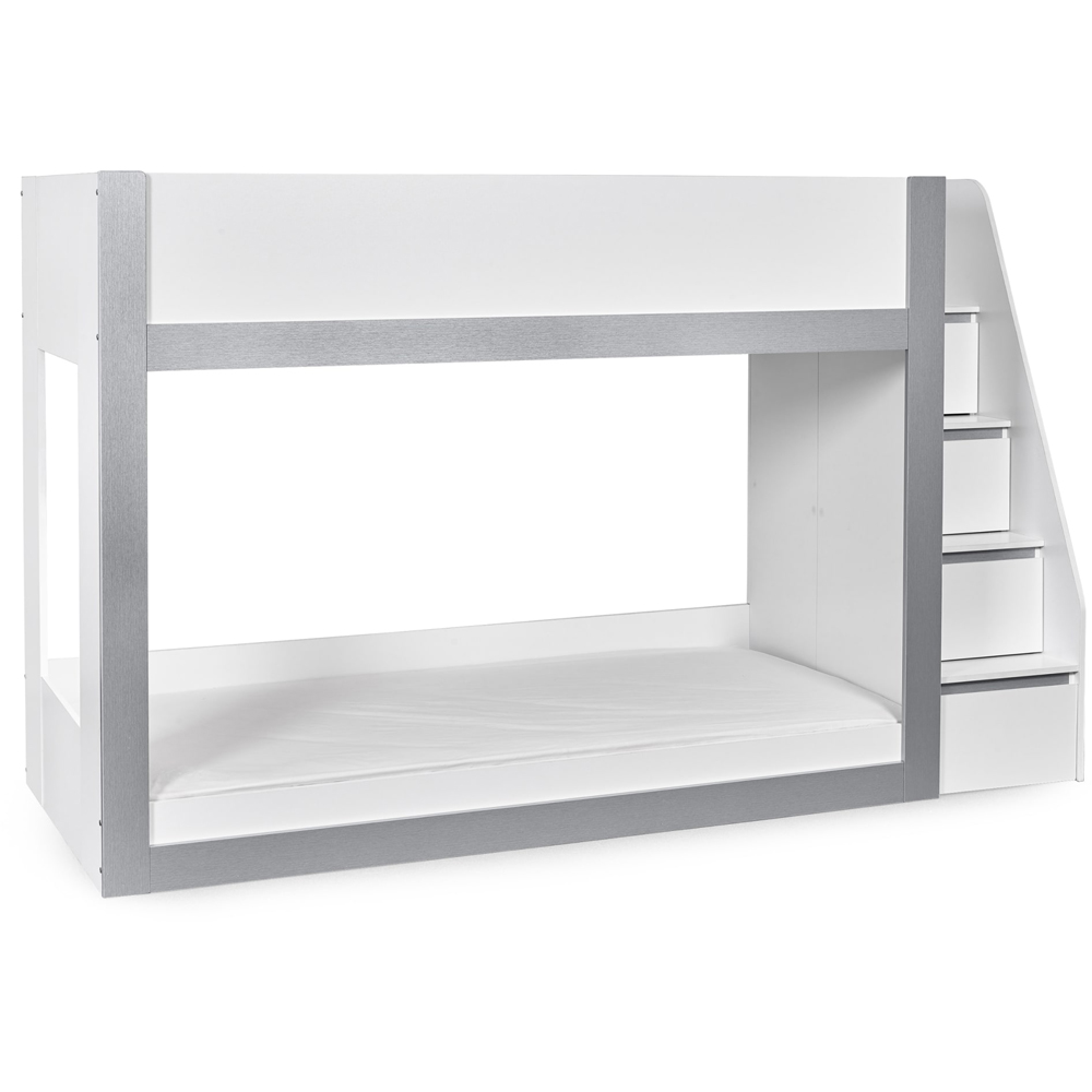 Julian Bowen Gaia Single White and Silver Bunk Bed Image 3