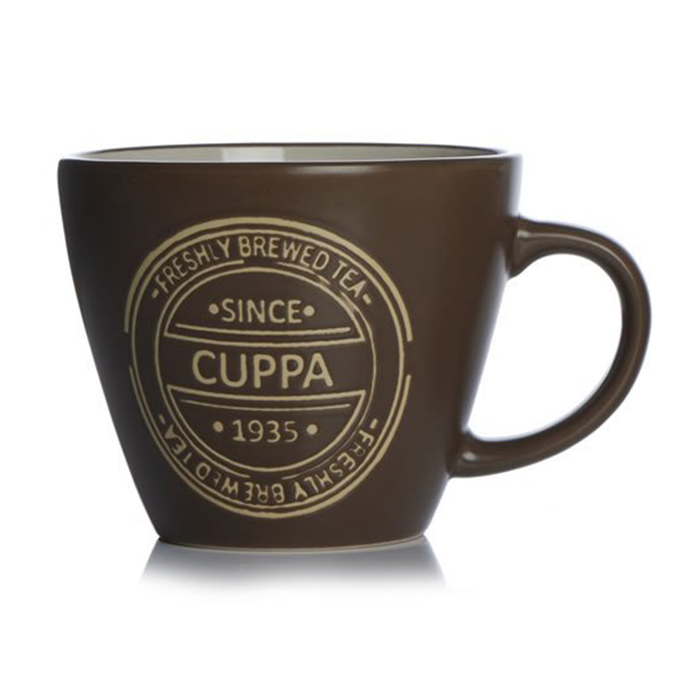 Single Cuppa and Coffee Embossed Mug in Assorted styles Image 2