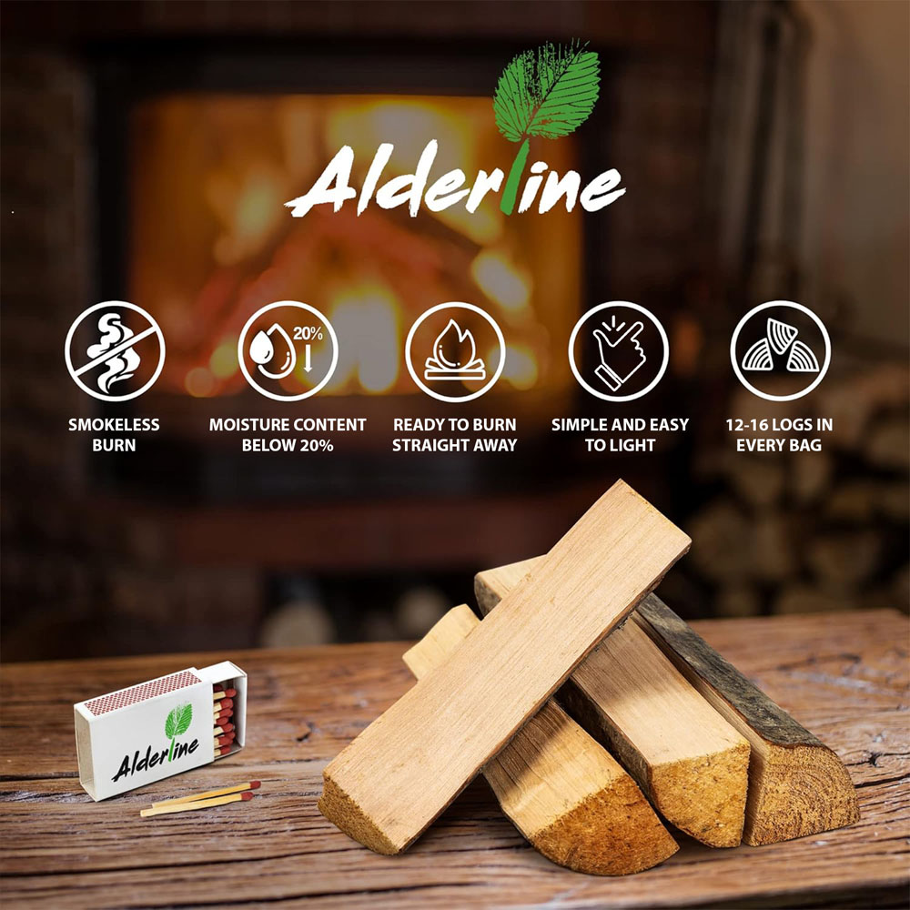 RoyalFire Alderline Kiln Dried Alder Firewood Bag 7kg Image 3