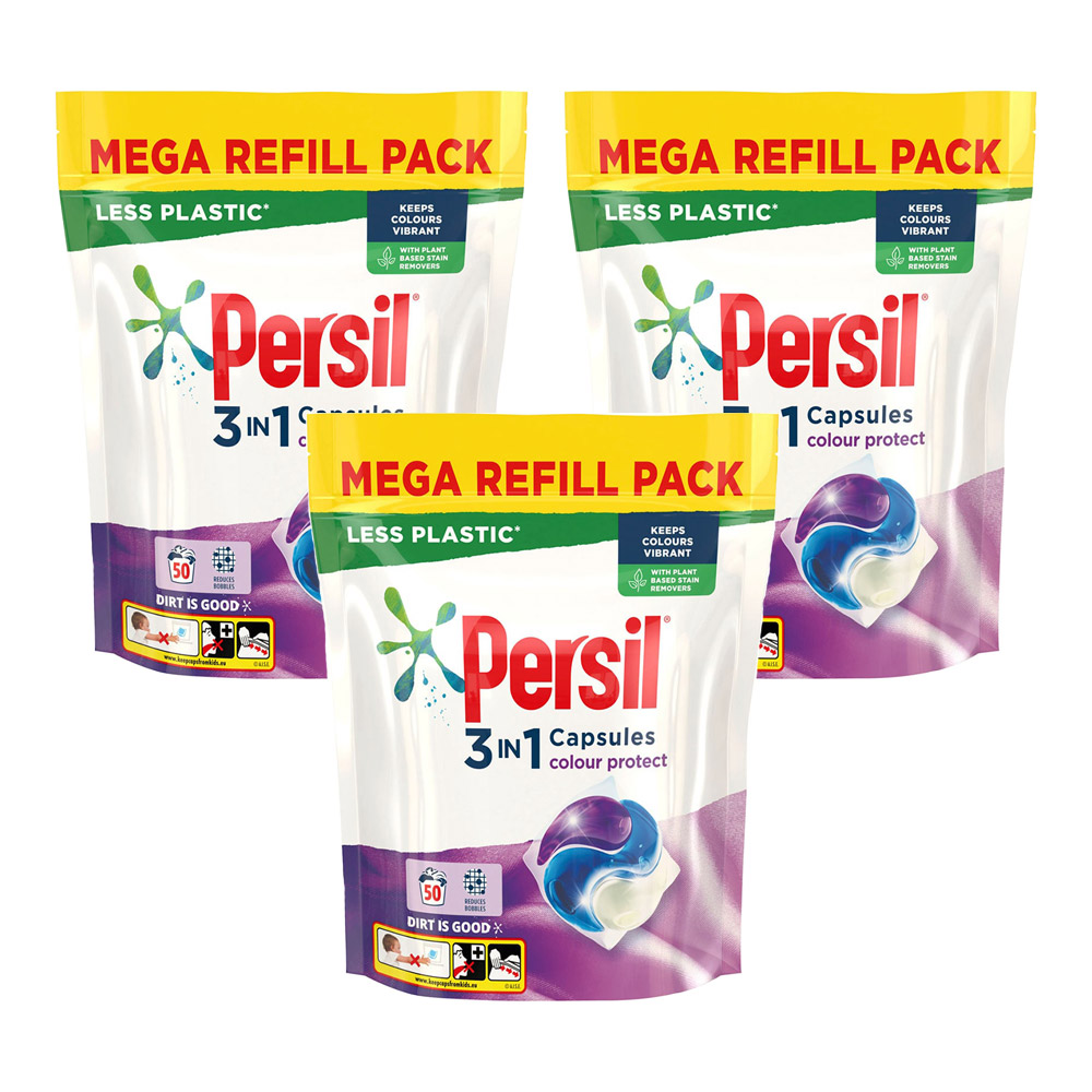 Persil Colour 3 in 1 Laundry Washing Capsules 50 Washes Case of 3 Image 1