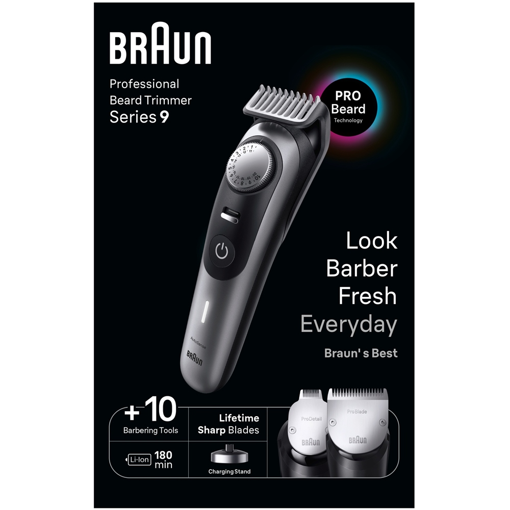 Braun Series 9 BT9420 Beard Trimmer Black Image 3