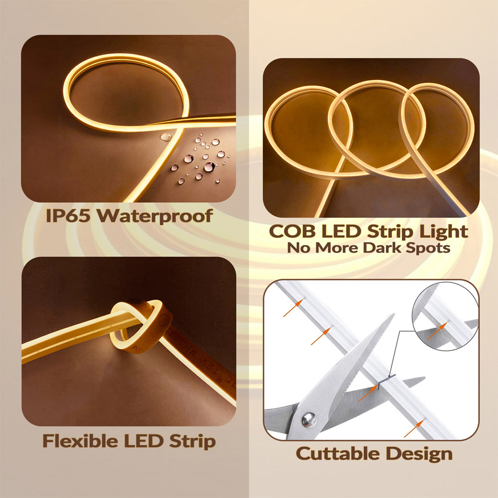 ExtraStar Neon Cold Light LED Strip with Power Adapter 5m Image 6