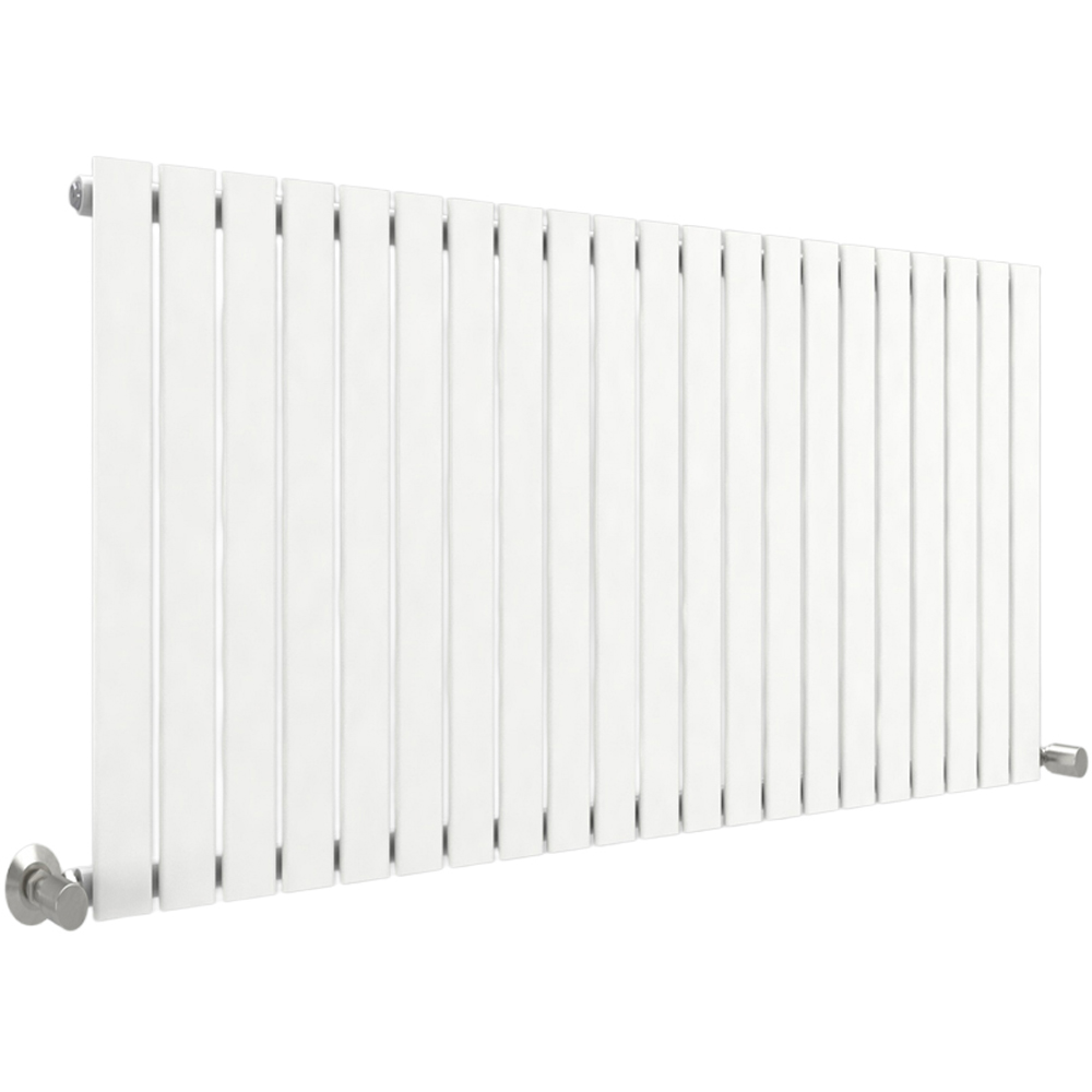 White 4485 BTU Single Flat Panel Vertical Column Radiator 600 x 1428mm Image 1