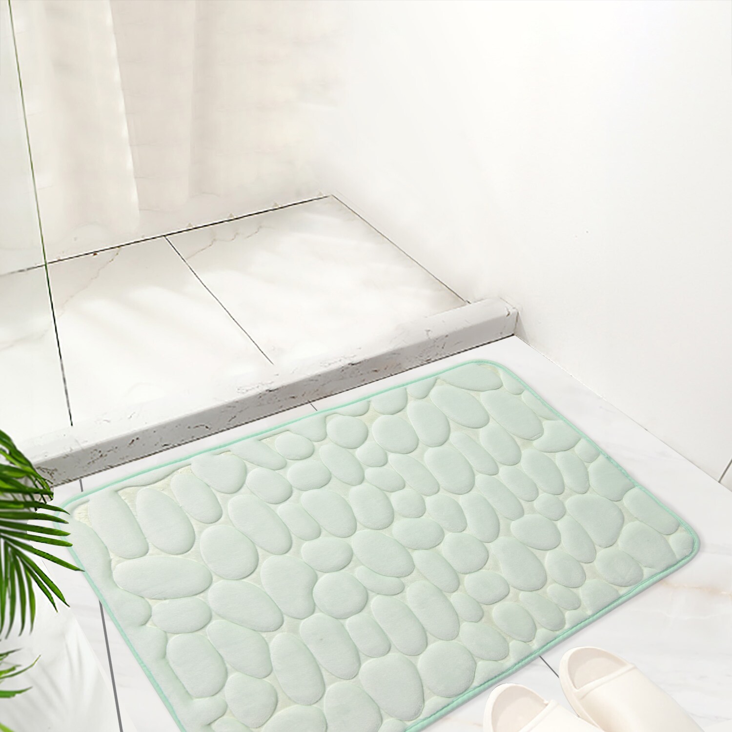 Pebble Bath Mat - Mint Image 2