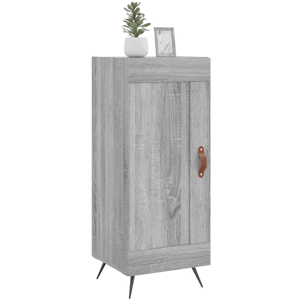 vidaXL Single Door Grey Sonoma Wooden Sideboard Image 3
