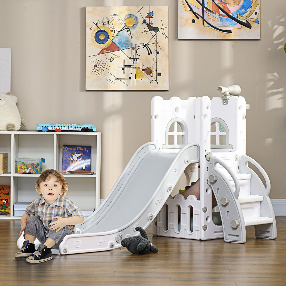 Tommy Toys 4 in 1 Grey Kids Slide Image 2
