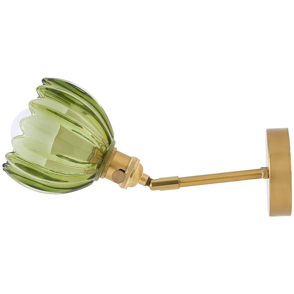 Living and Home Green and Gold 12 RGB LED Wall Sconce with Remote 2 Pack Image 2