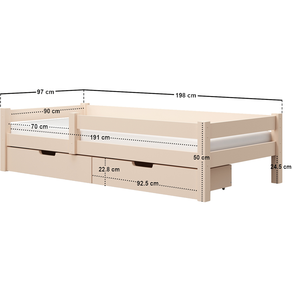 Flair Milo Single Beige Bed with Storage Image 7