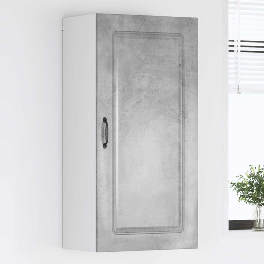 vidaXL Single Door Concrete Grey Kitchen Wall Cabinet Image 1