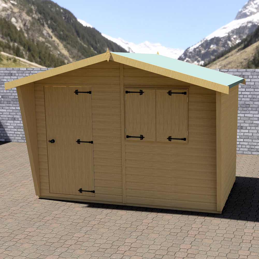 Shire 10 x 6ft Shiplap Style D Security Cabin Apex Garden Shed Image 8