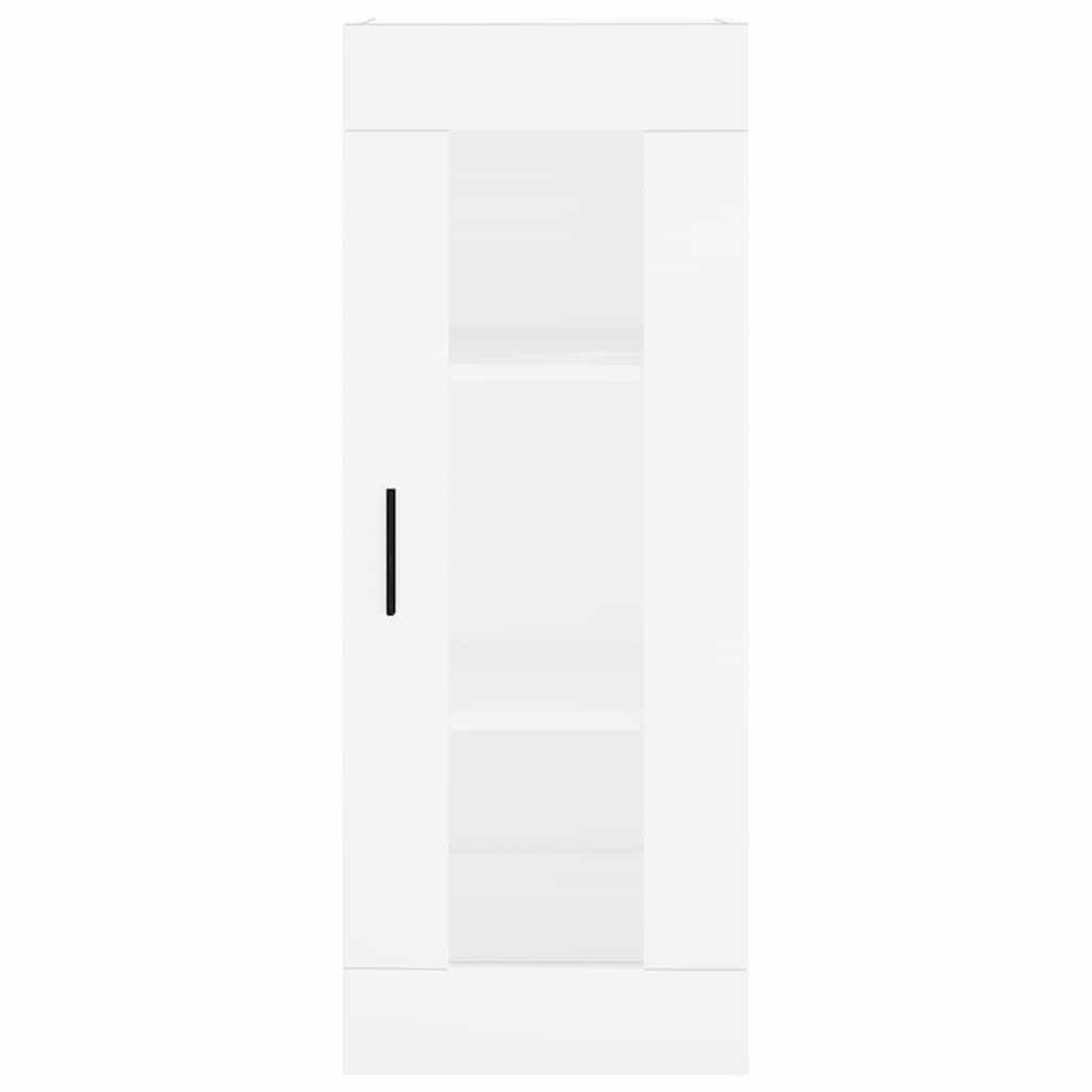 vidaXL Single Glass Door 3 Drawer White Highboard Image 8