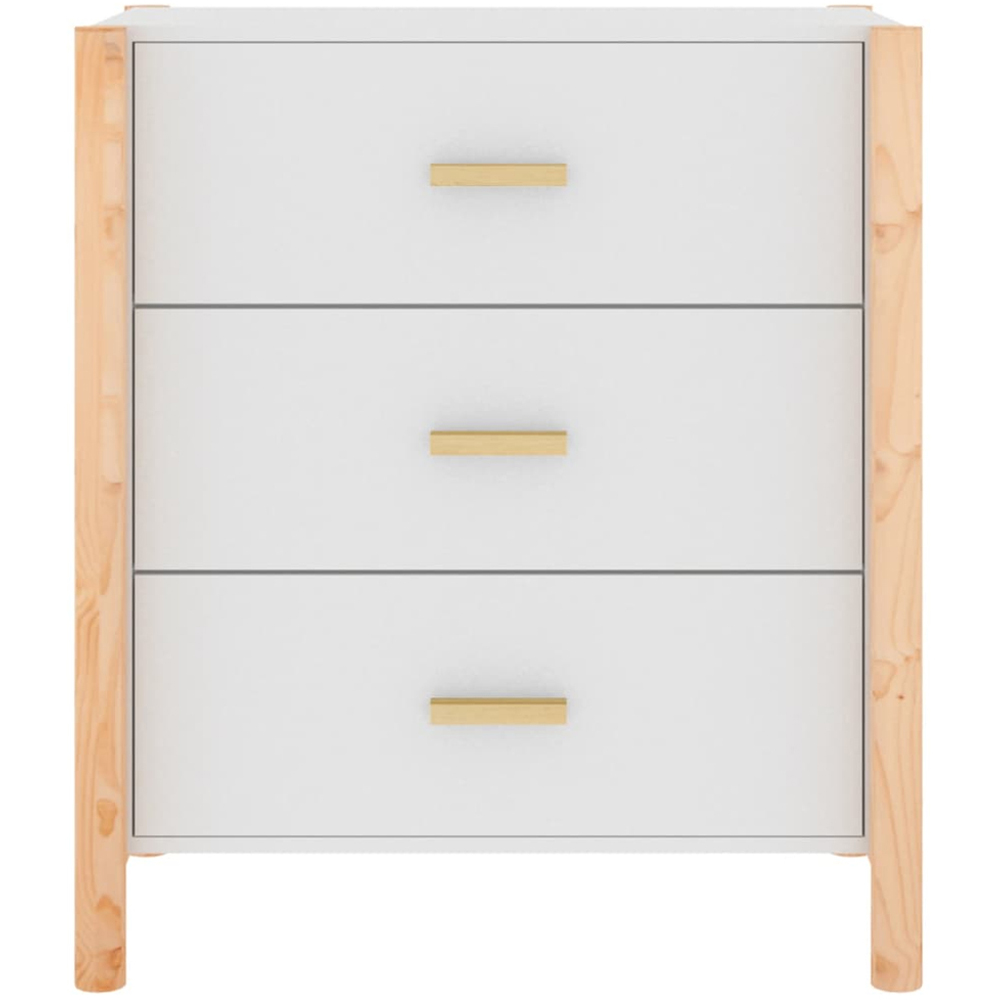 vidaXL 3 Drawer White Sideboard Image 5