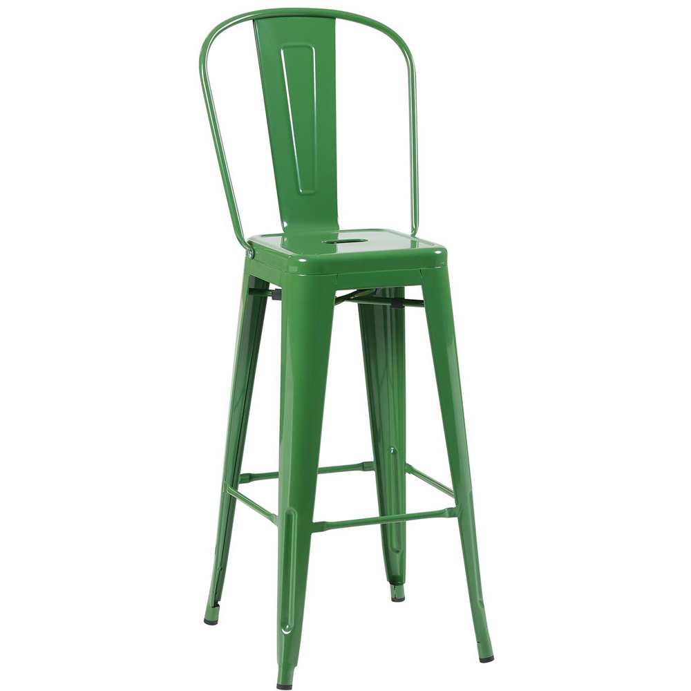 FWStyle Green Gloss Metal Bar Chair 4 Pack Image 2