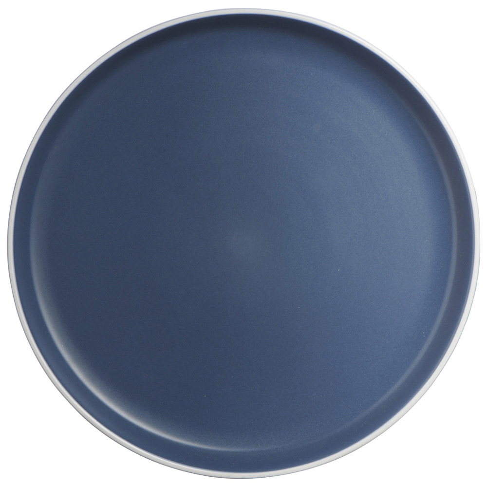 Wilko Navy Block Dinner Plate Image 1