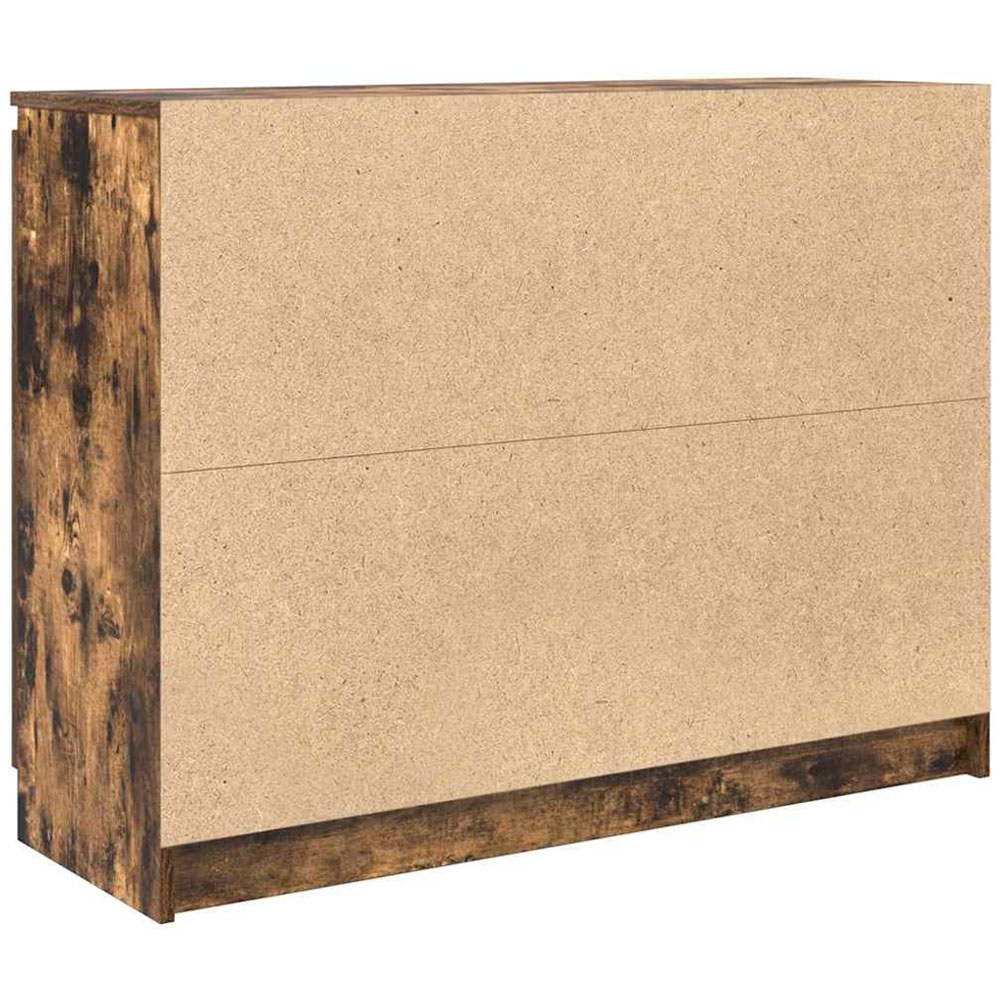 vidaXL 2 Door 4 Drawer Smoked Oak Sideboard Image 8
