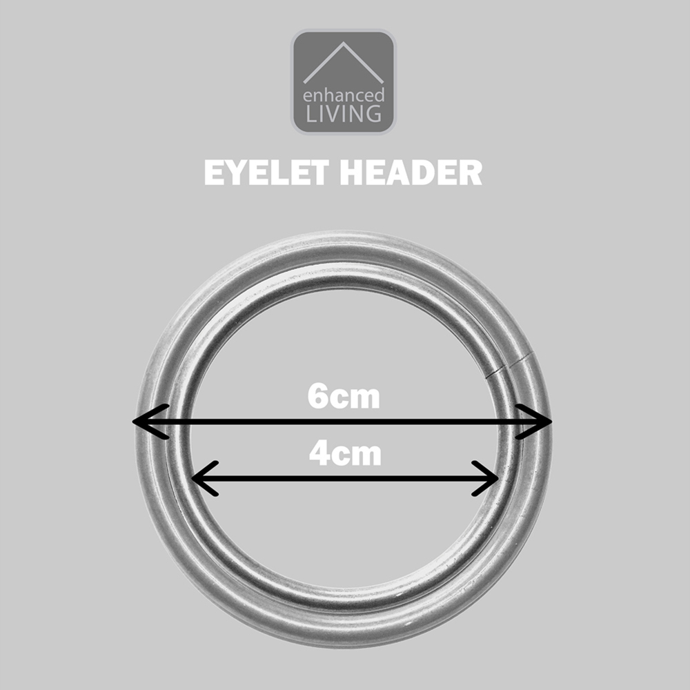 Enhanced Living Hampton Grey Velvet Blackout Thermal Eyelet Curtain 117 x 137cm Image 8