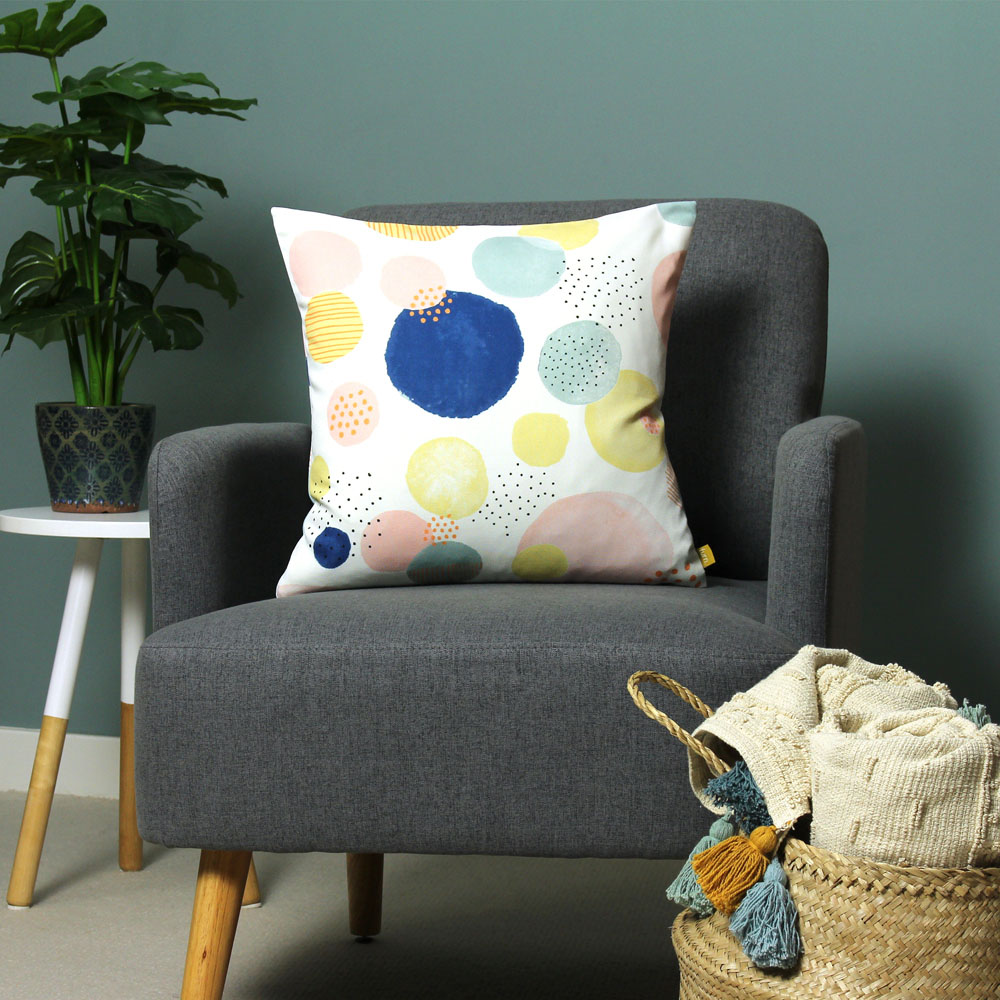 furn. Dottol Multicoloured Recycled Cushion Image 2