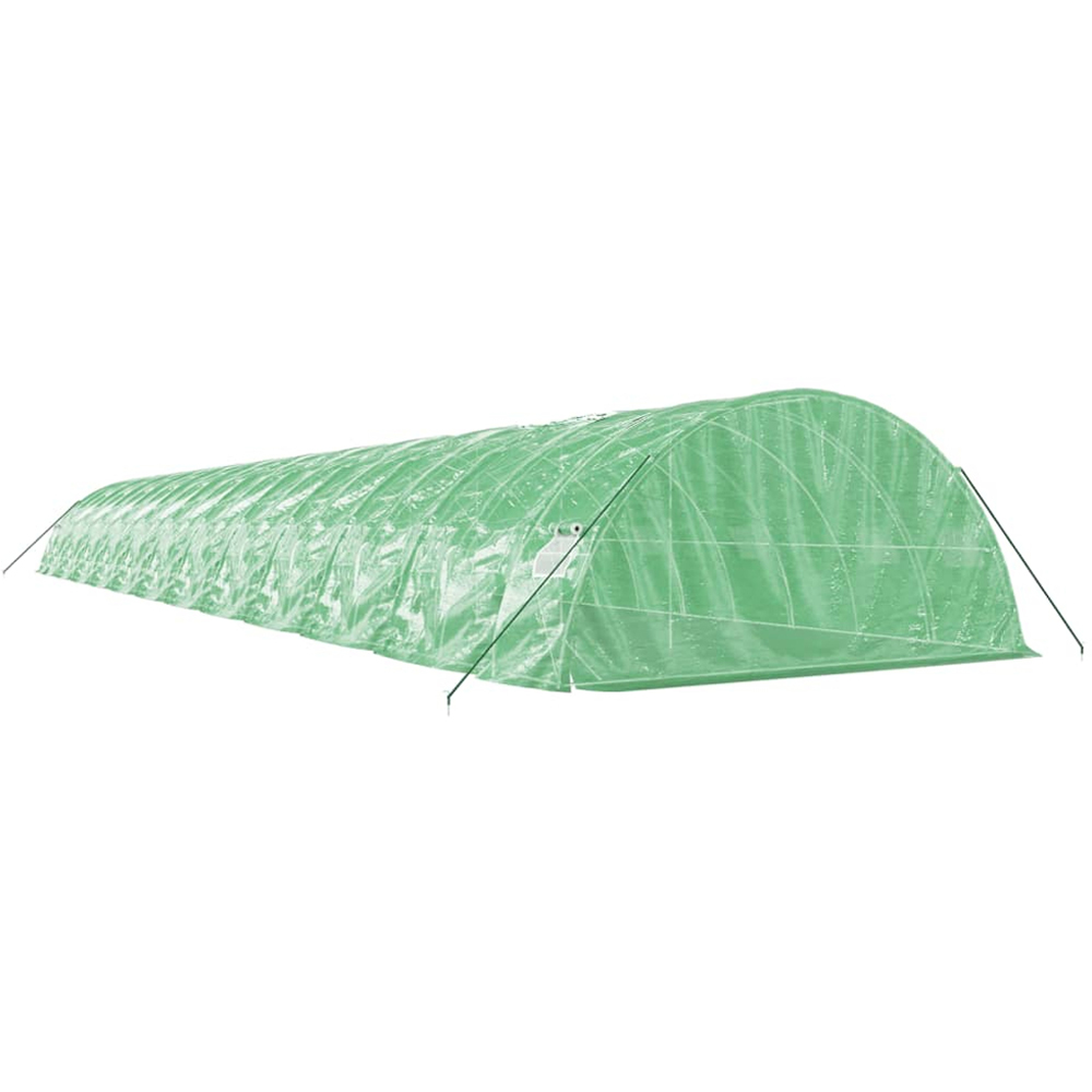 vidaXL Green Polyethylene Galvanised Steel Frame 78.4 x 16.4ft Greenhouse Image 5