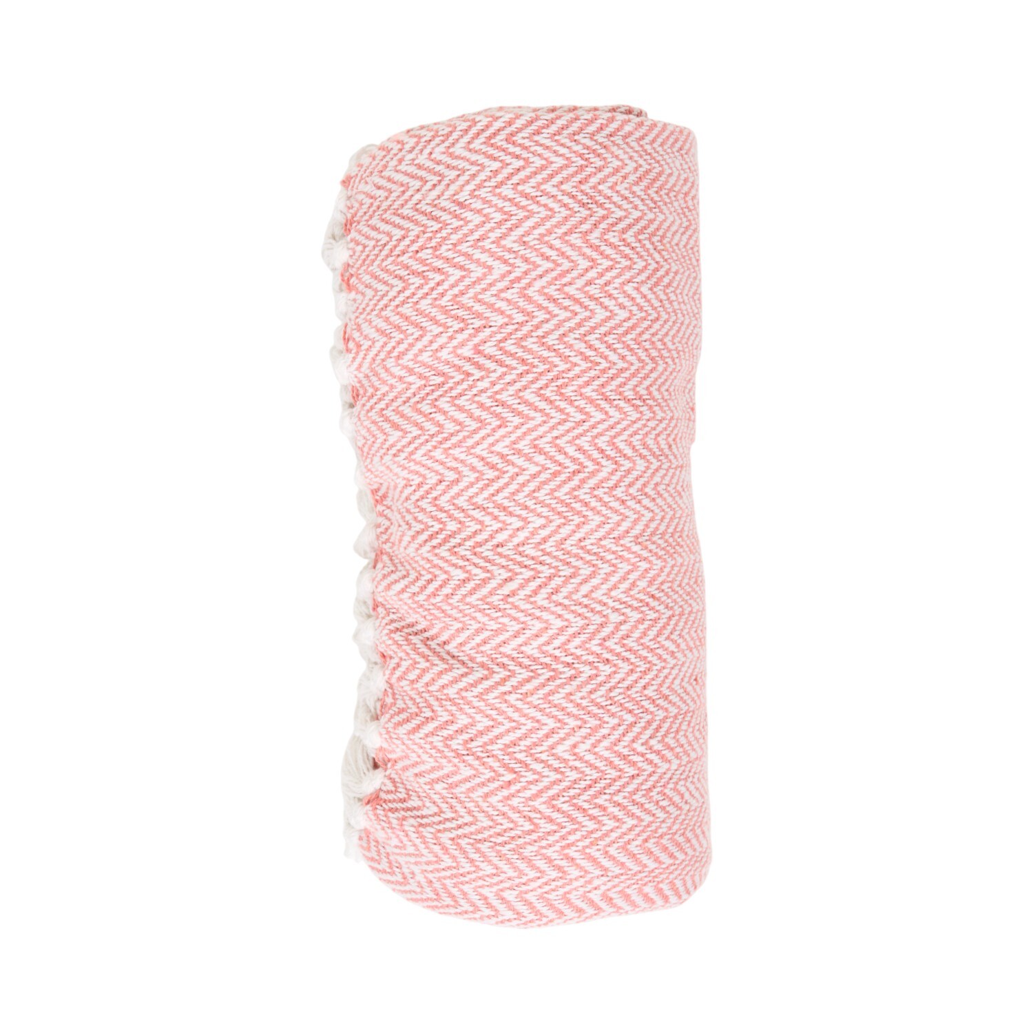 Chevron Woven Throw Peach Image 2