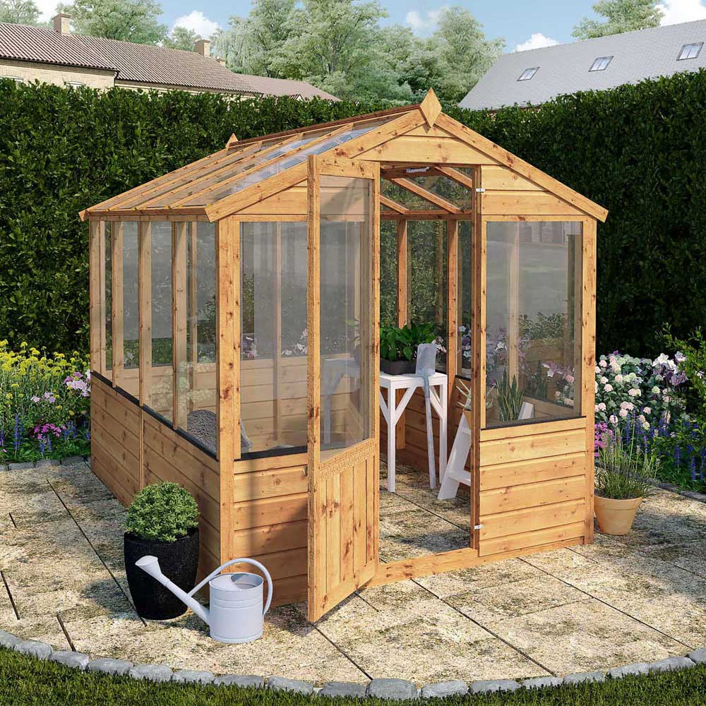 Mercia Wooden 8 x 6ft Traditional Greenhouse Image 2