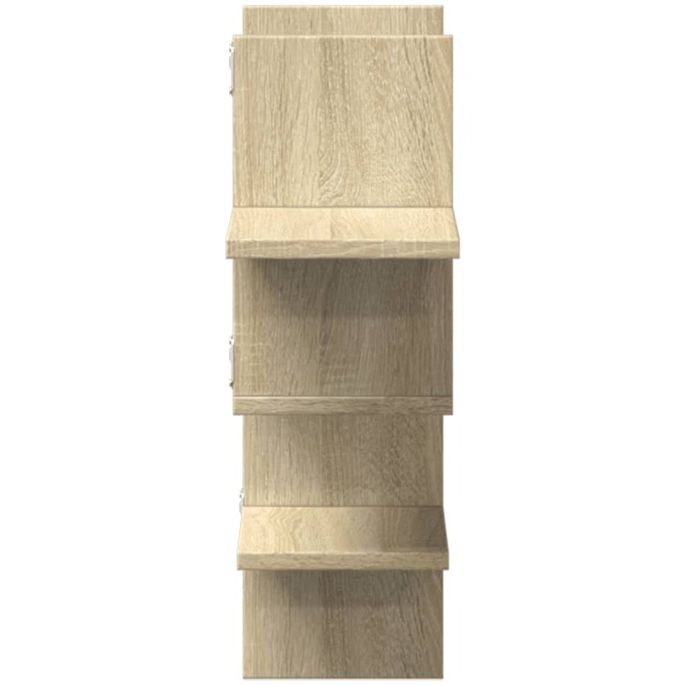 vidaXL 8 Shelf Sonoma Oak Floating Wall Shelf Image 4