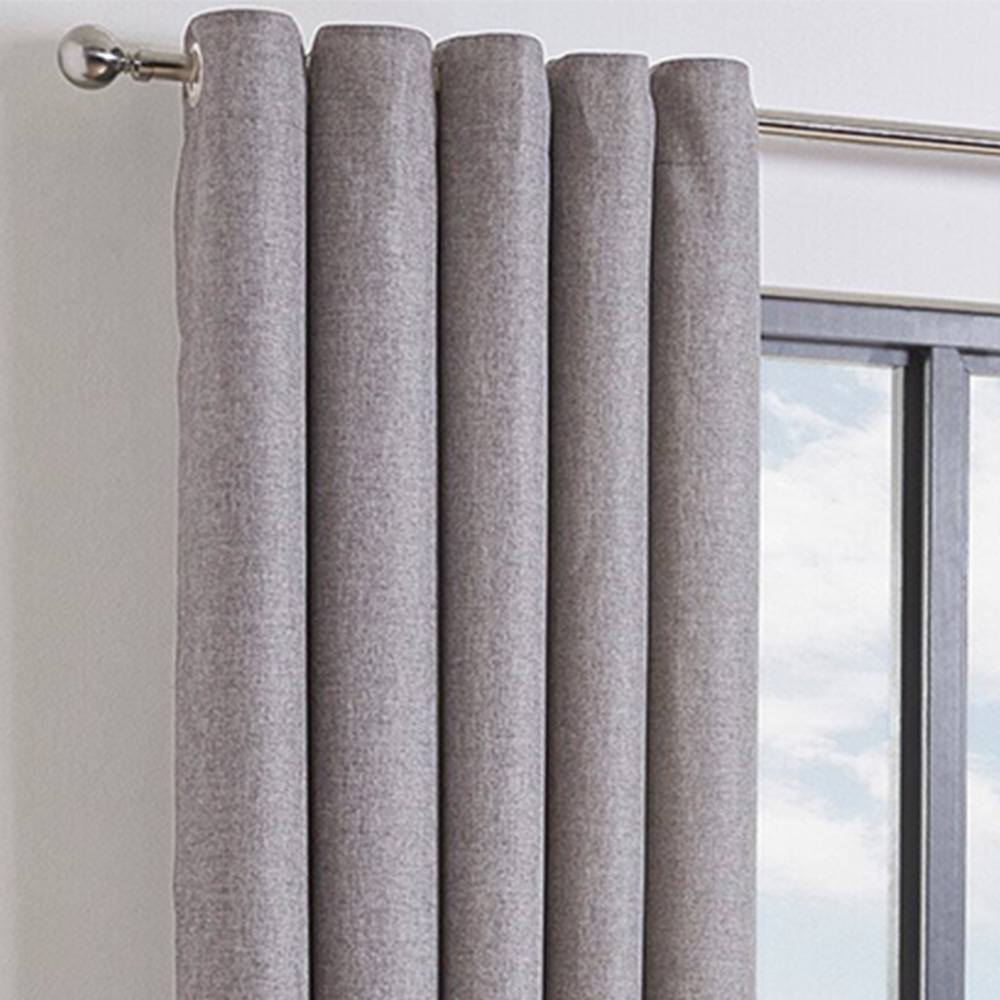 My Home Taylor Silver Blackout Eyelet Curtains 183 x 168cm Image 3