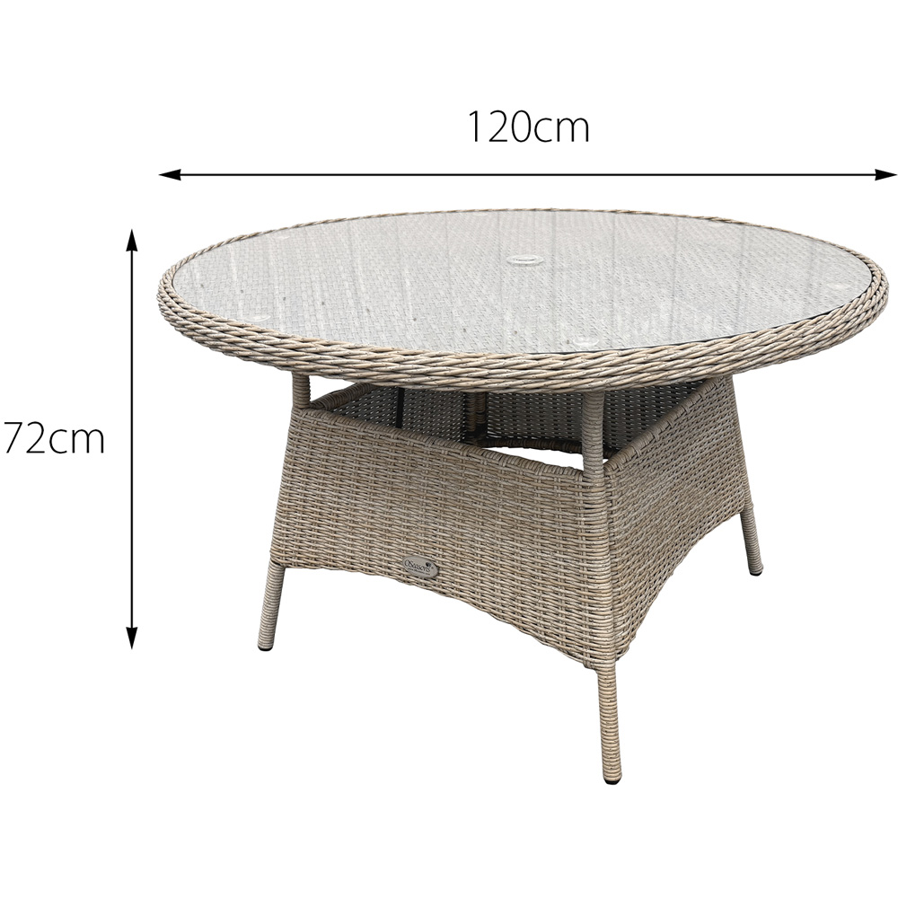 Oseasons Sicilia 6 Seater Sandy Oak Rattan Dining Set Image 7