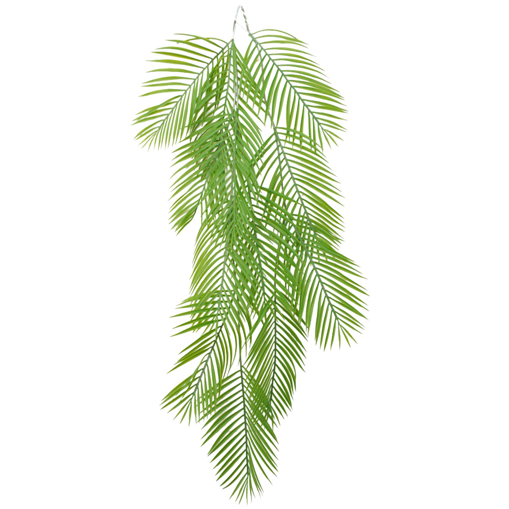 Leaf Palm Leaf Hanging Artificial Plant 4ft Image 1