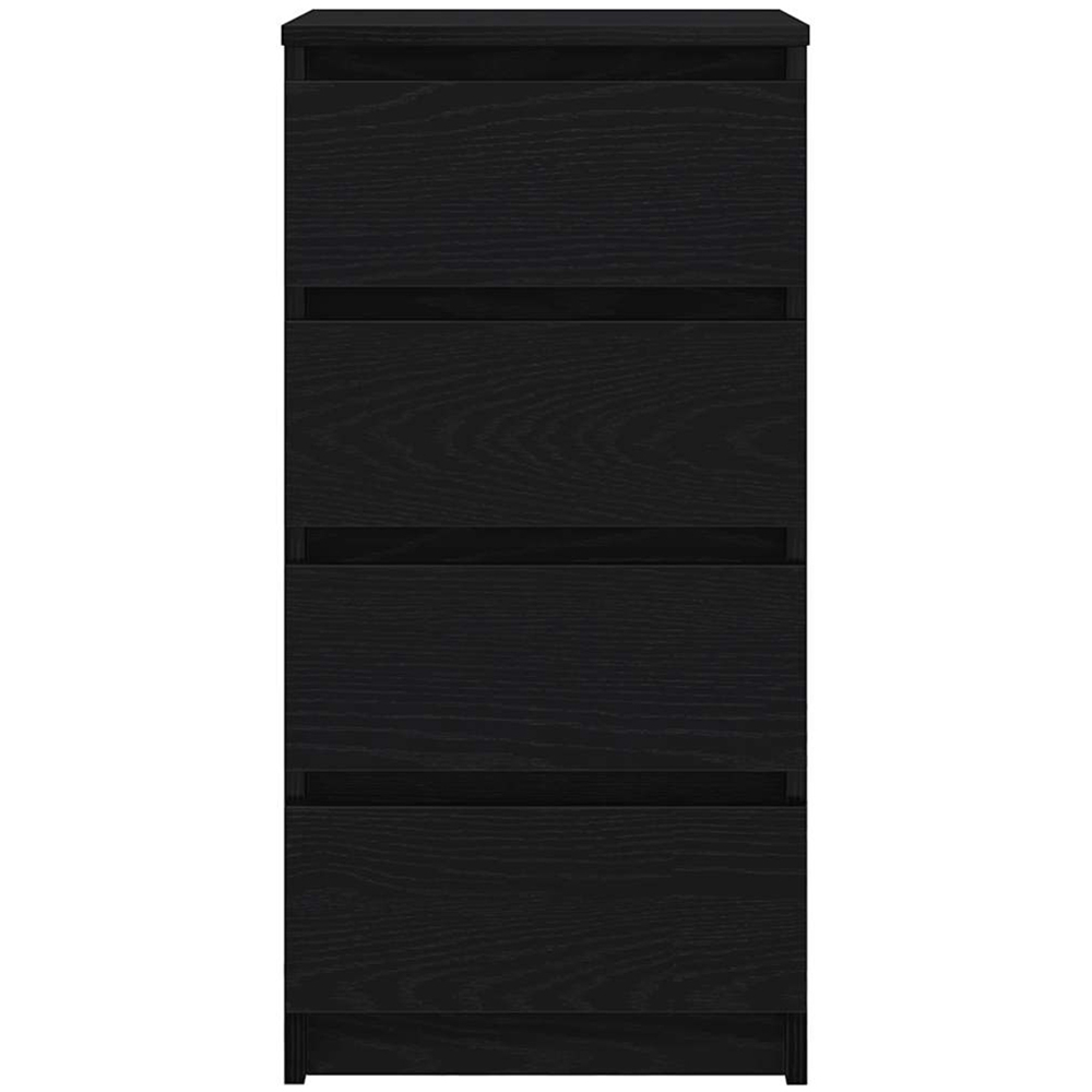 vidaXL 4 Drawer Black Oak Wooden Sideboard Image 3