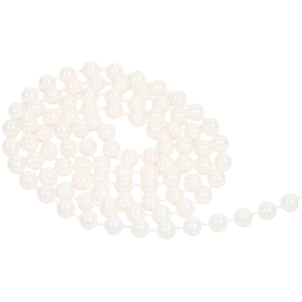 Pearl Bead Chain White 6mm Bead Image 3