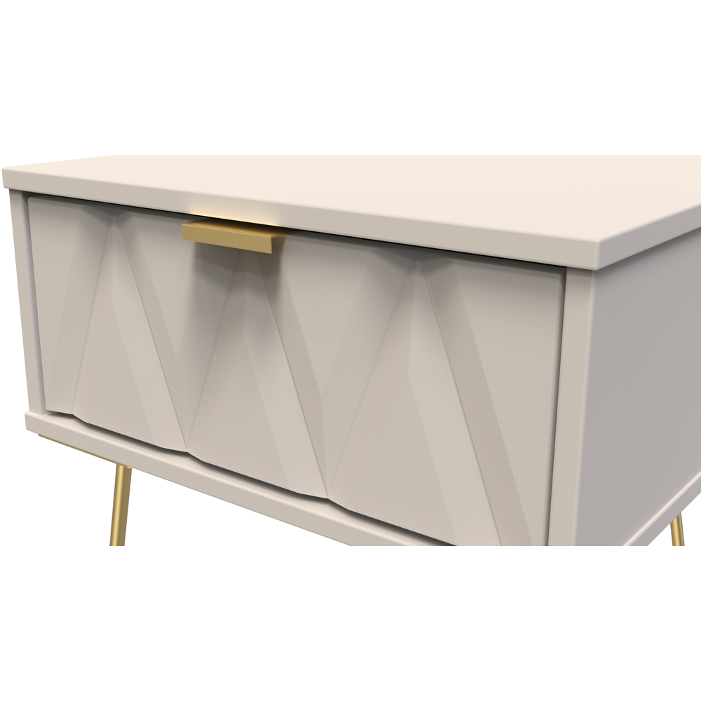 Crowndale Diamond Single Drawer Kashmir Matt Side Table Ready Assembled Image 4
