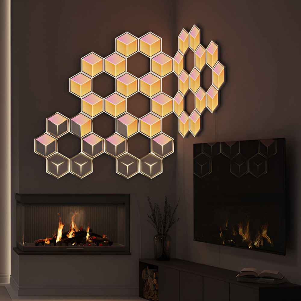 Govee Glide RGBIC LED Smart 3D Hexagon Ultra Light Panel Extension Image 4