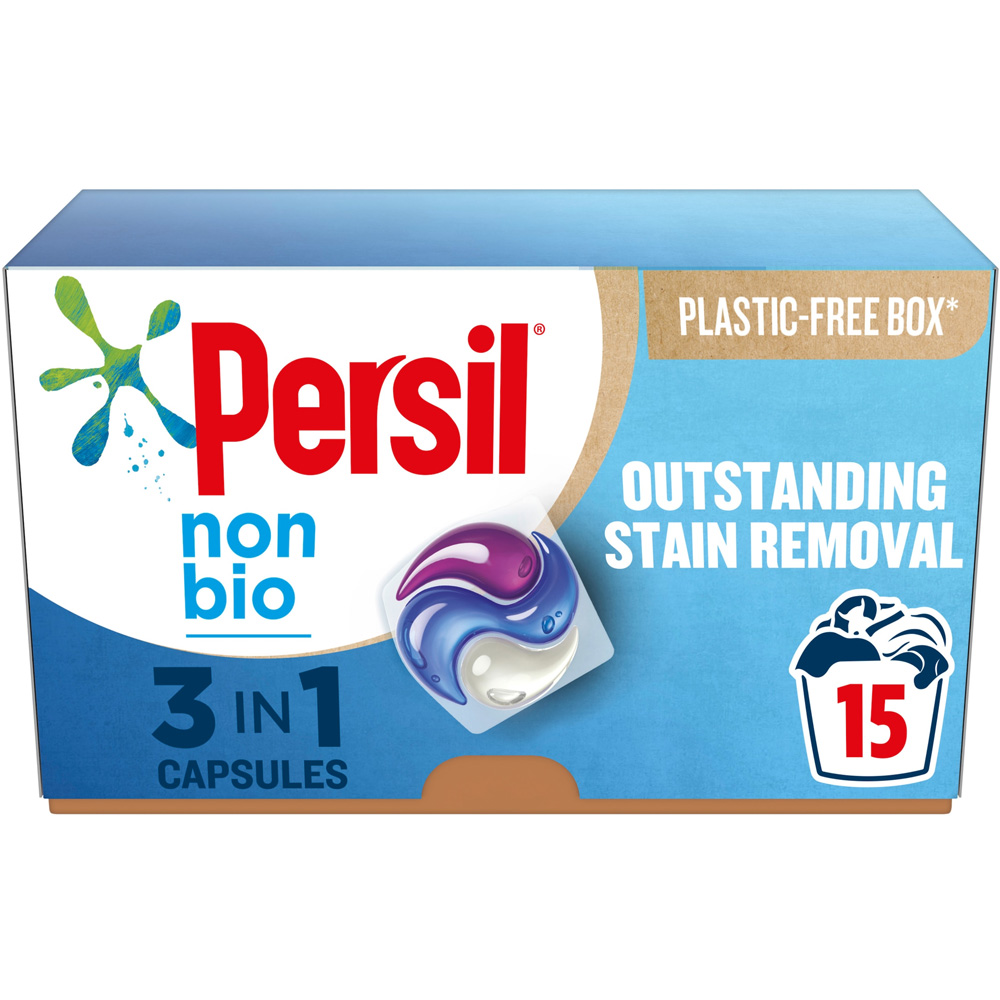 Persil Non Bio 3 in 1 Laundry Washing Capsules 15 Washes Image 2