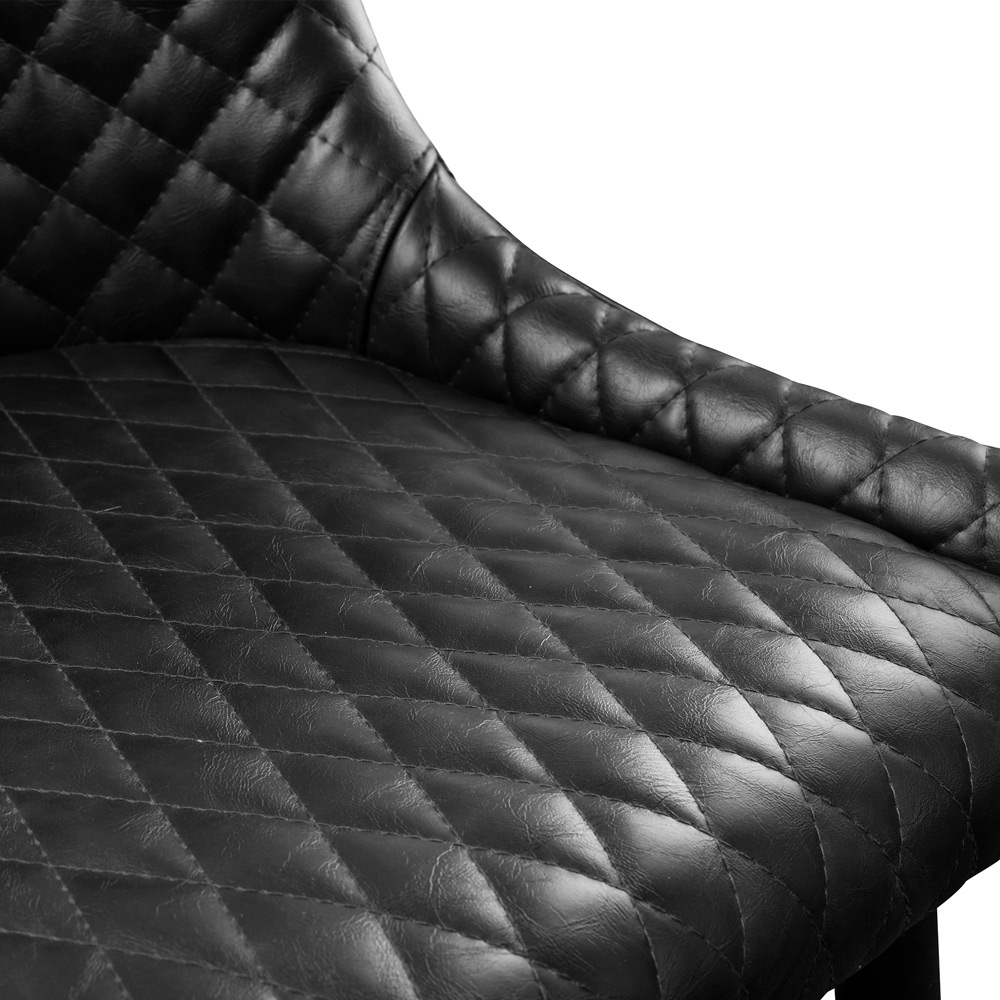 Julian Bowen Luxe Black Faux Leather Bar Stool Image 5