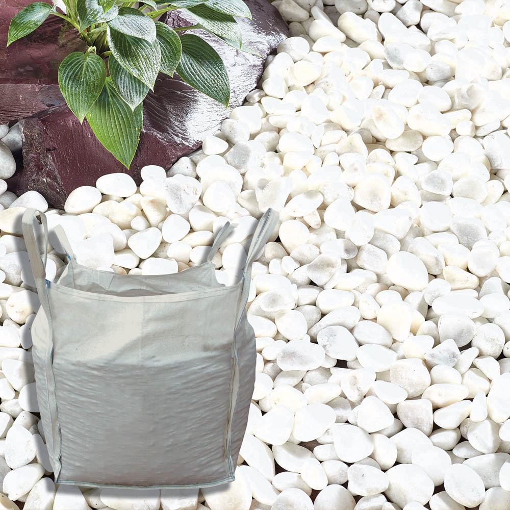 Stylish Stone Bulk Bag Premium Arctic White Pebbles Image 2