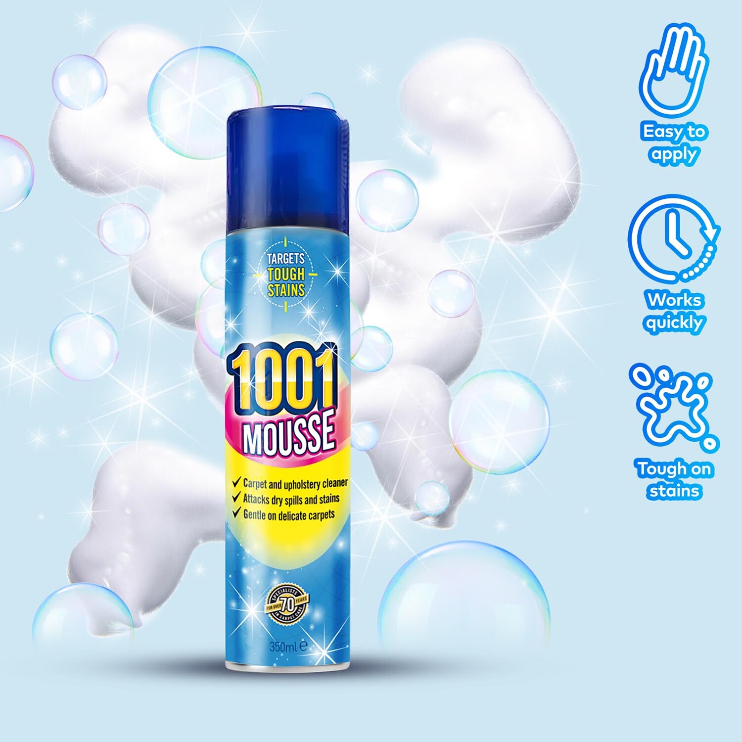 1001 Carpet Cleaning Mousse 350ml Image 2