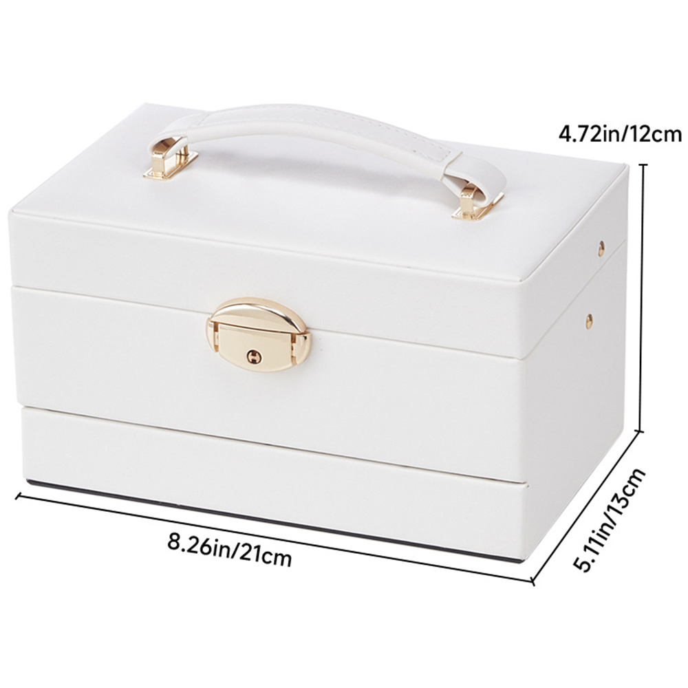 H&O Direct Single Drawer White Jewellery Box Image 5